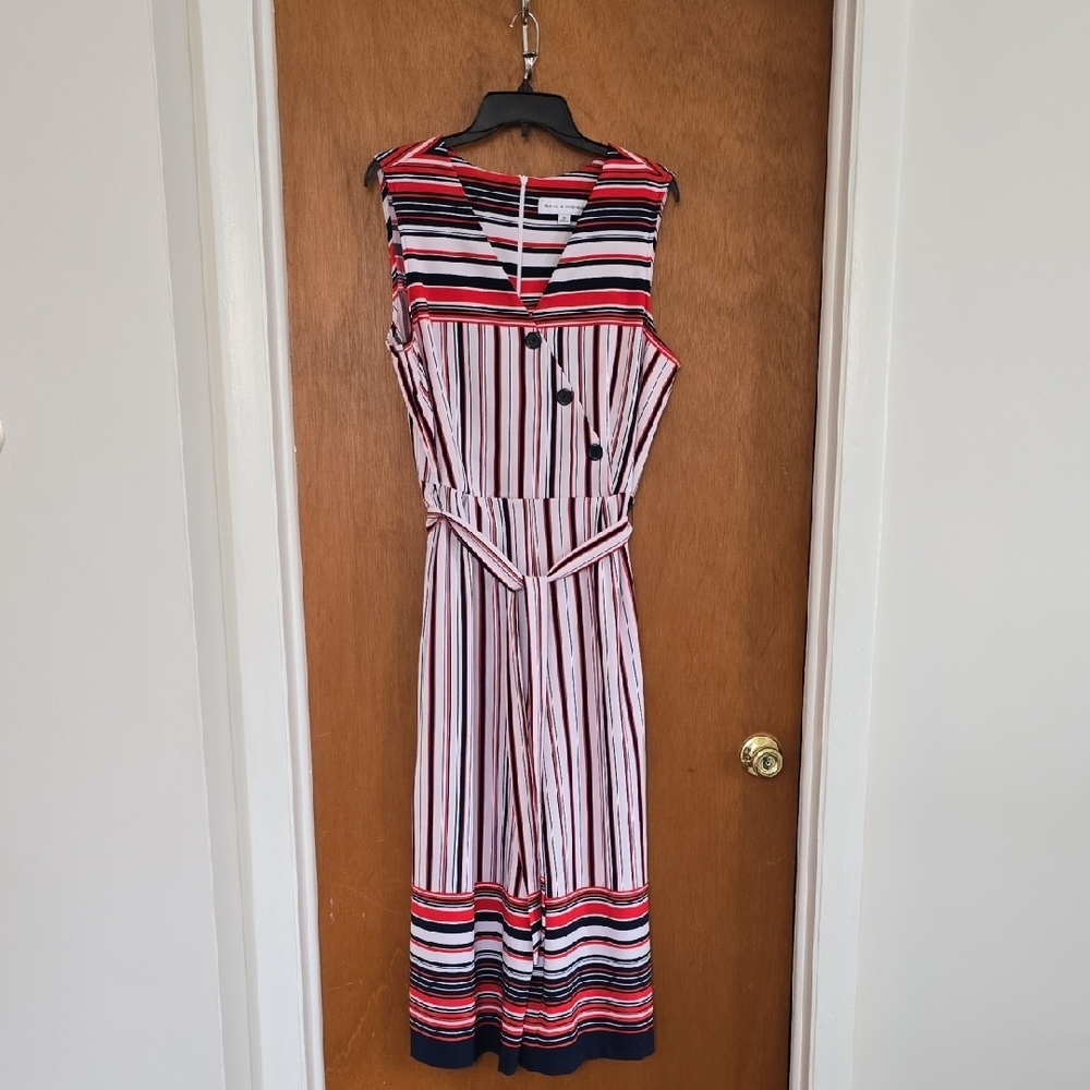 Striped Sleeveless Pant Suit